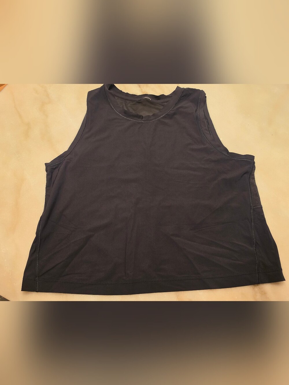 Athleta Everyday Racerback Tank Top With Half Mesh Backing- Black